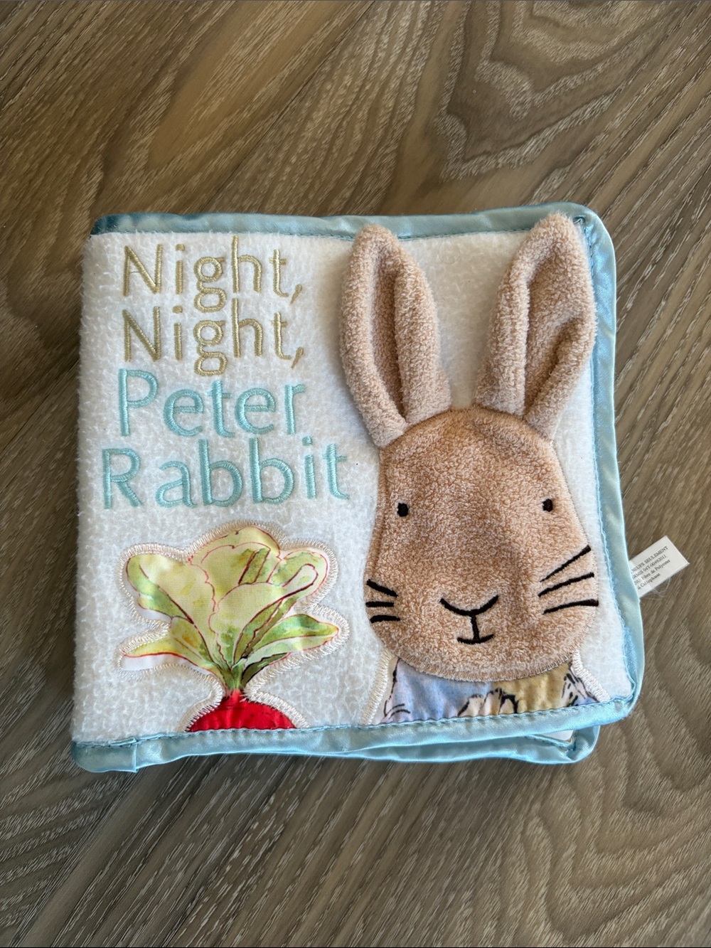 Peter Rabbit Plush Crinkle Fabric Book - Blue, Cream, Tan